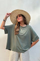 Bamboo oversized t-shirt, camo green