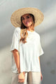 Bamboo oversized t-shirt, white