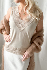 Bamboo Lace Valentine top, beige