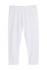 Bamboo leggings midi, white