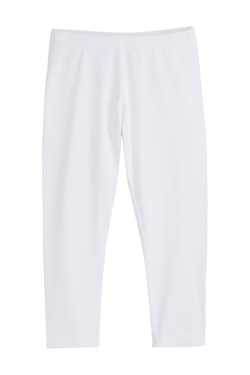 Bamboo leggings midi, white