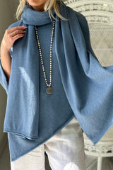 Bea viskoosi-neulehuivi, denim blue