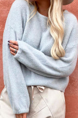 Becca alpaca blend jumper, pearl grey
