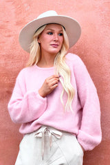 Becca alpaca mix jumper, light pink