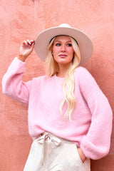 Becca alpaca mix jumper, light pink