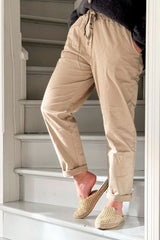 Bengaline cotton joggers, cashmere