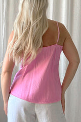 Betina viscose top, hot pink