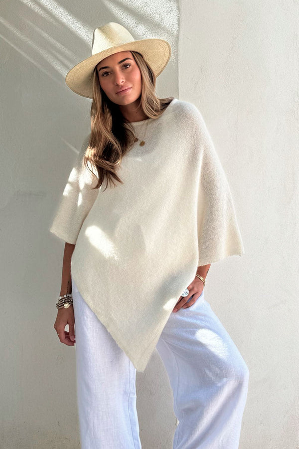 Bettany poncho, ivory