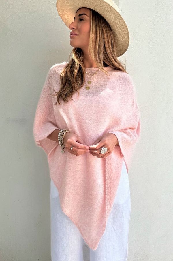 Bettany poncho, rose