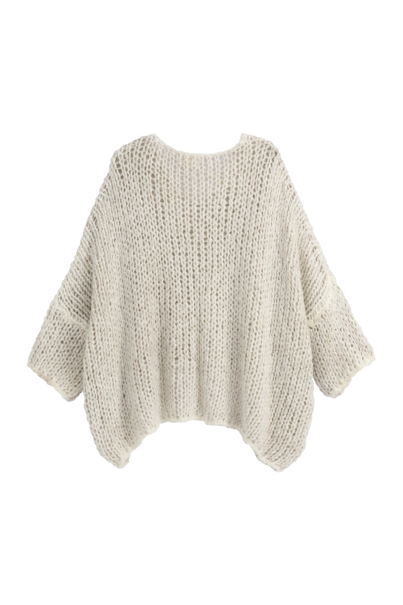 Boho romance jumper, beige