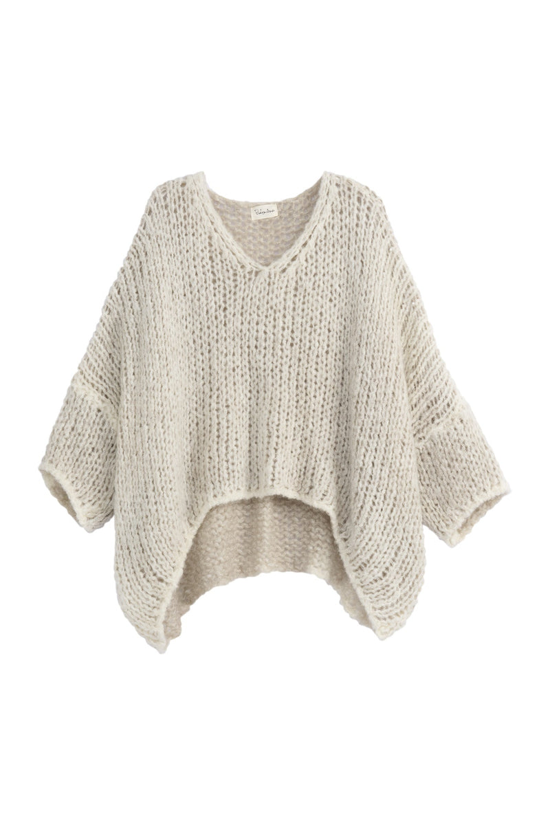 Boho romance jumper, beige