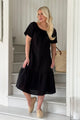Bocca linen dress, black