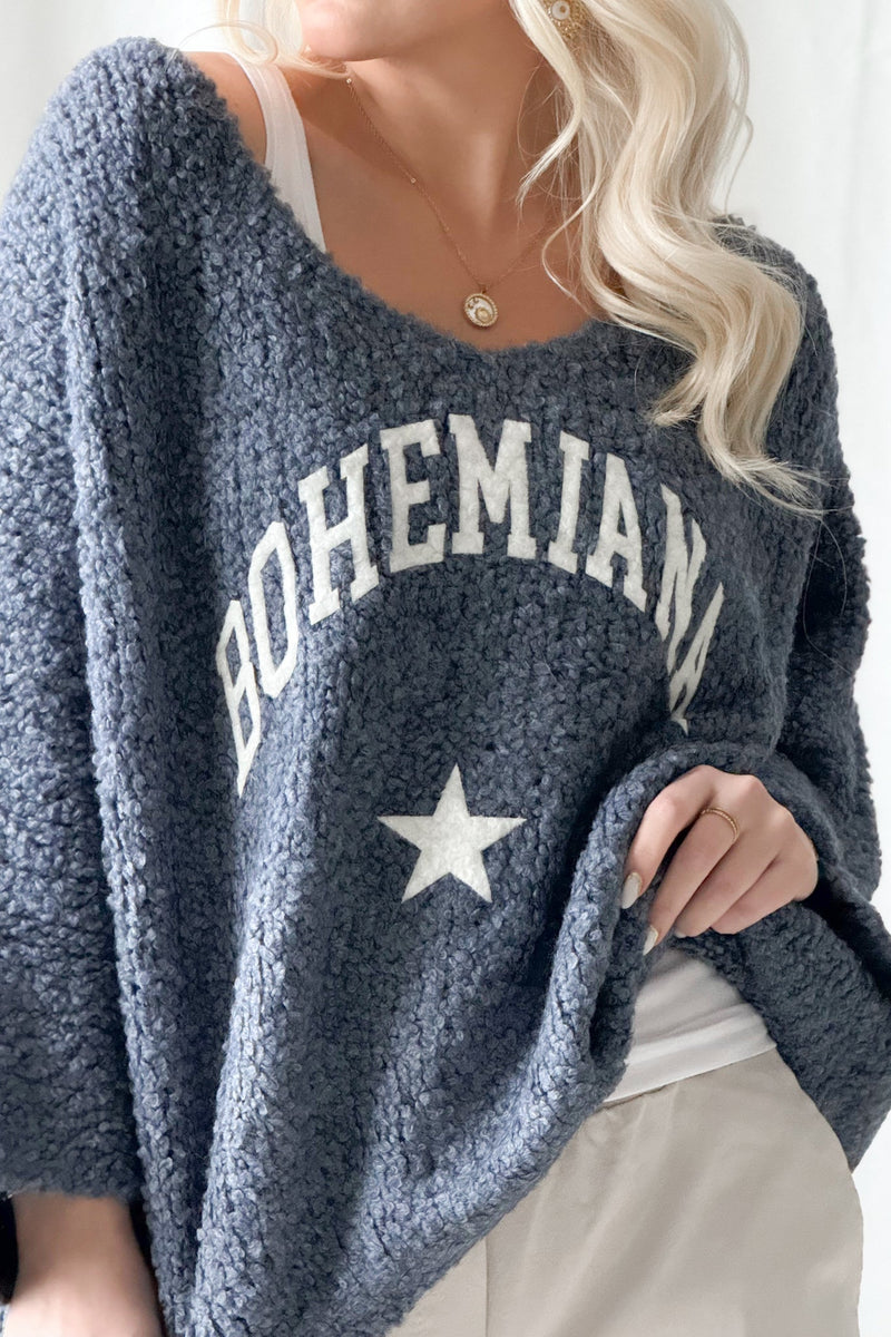 Bohemiana star knit, blue