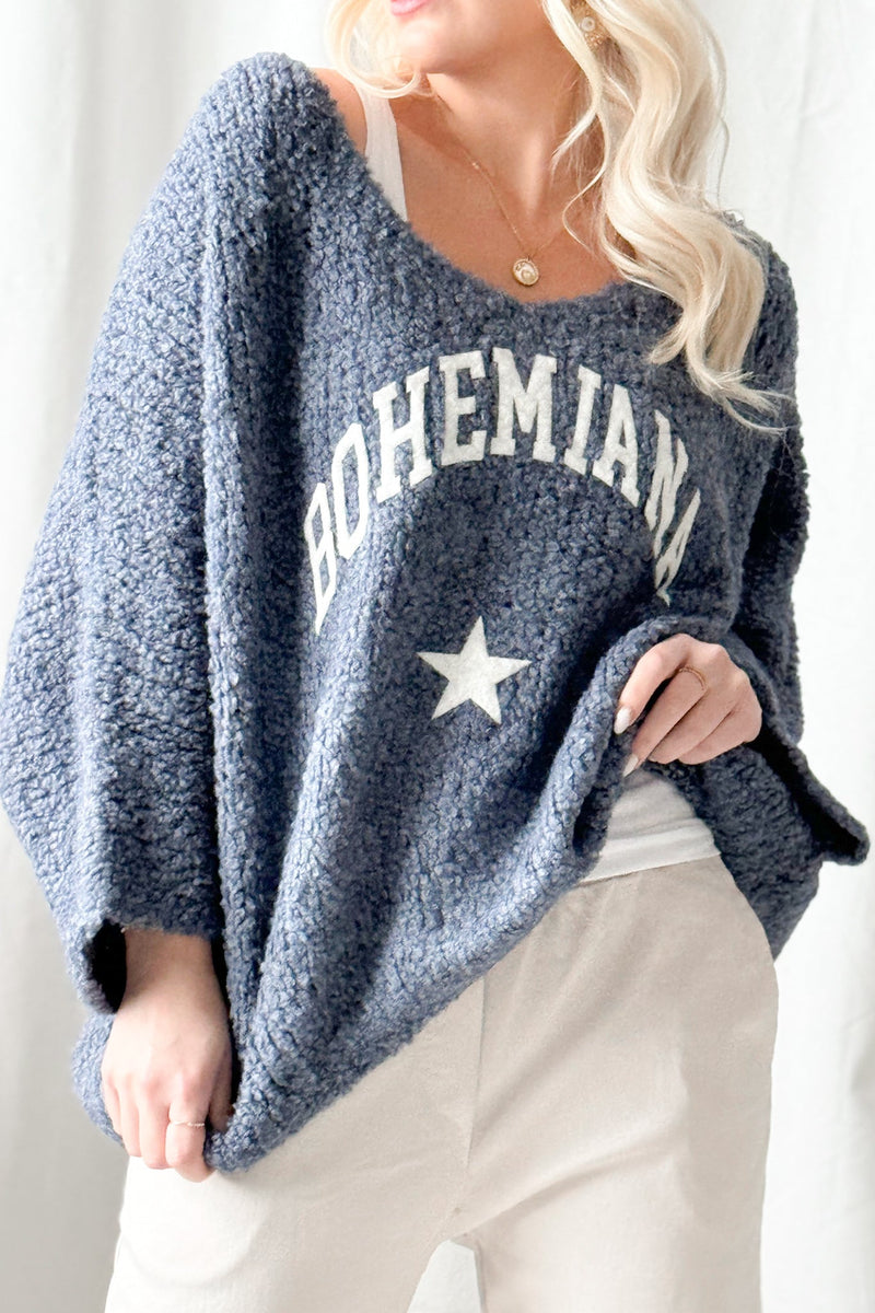 Bohemiana star knit, blue