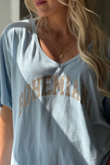 Bohemiana glitter t-paita, light blue