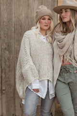 Boho romance jumper, beige