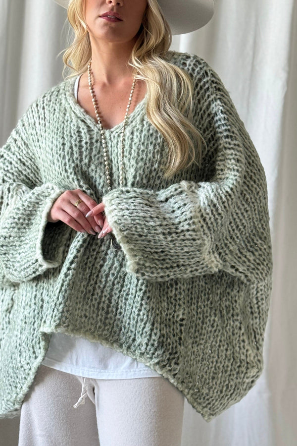 Boho Romance neule, sage