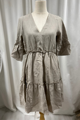 Bonita linen dress, natural