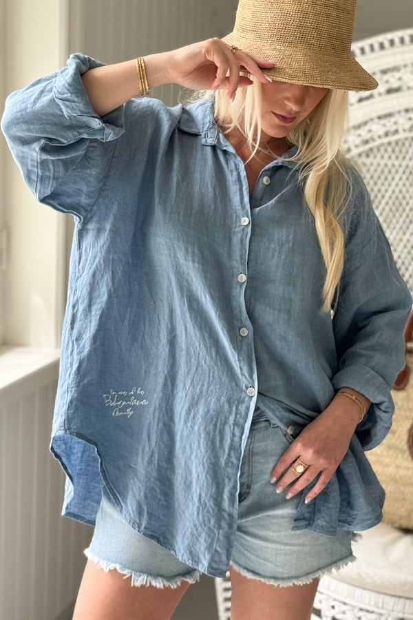 Breezy shirt, denim blue
