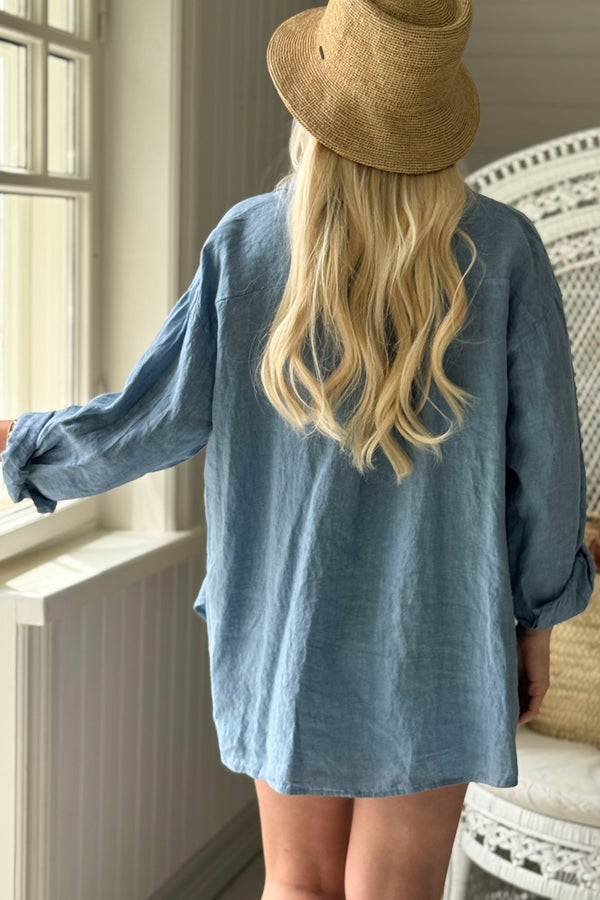 Breezy shirt, denim blue