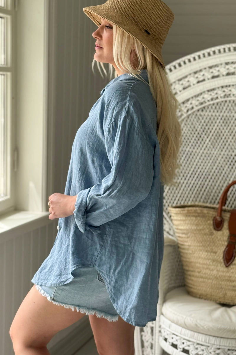 Breezy shirt, denim blue
