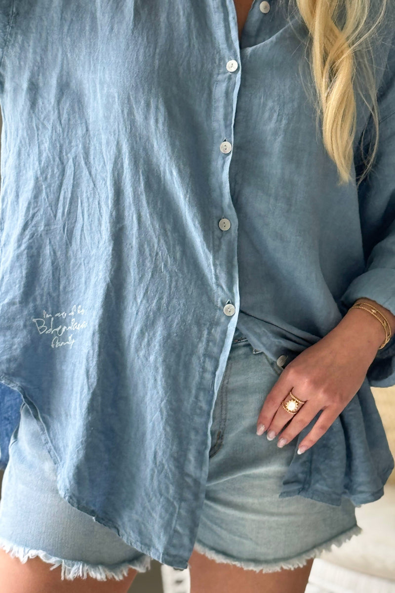 Breezy shirt, denim blue