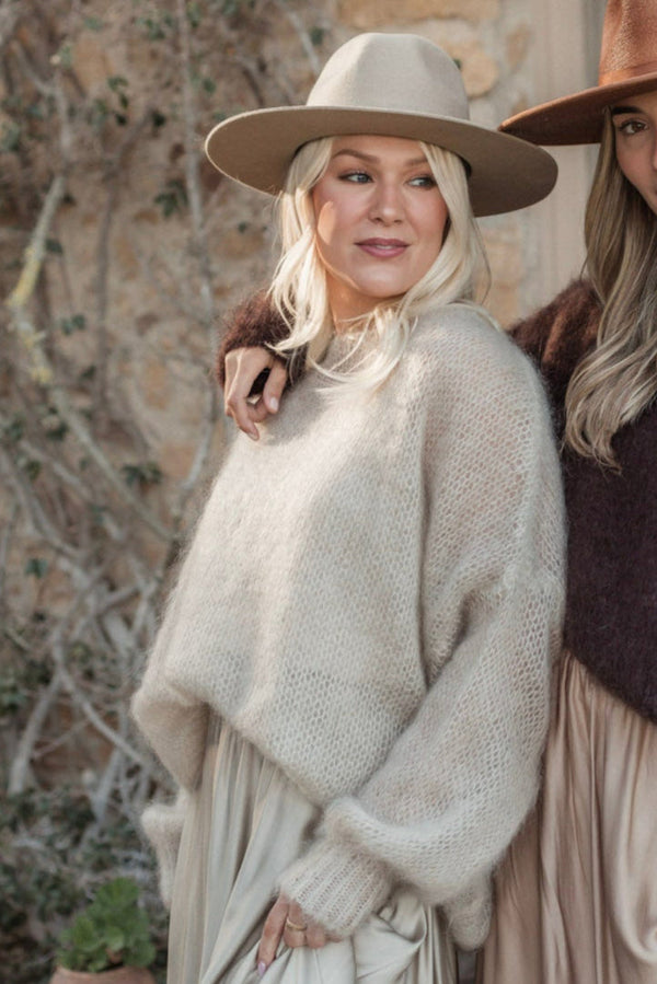 Bubble dream mohairneule, beige