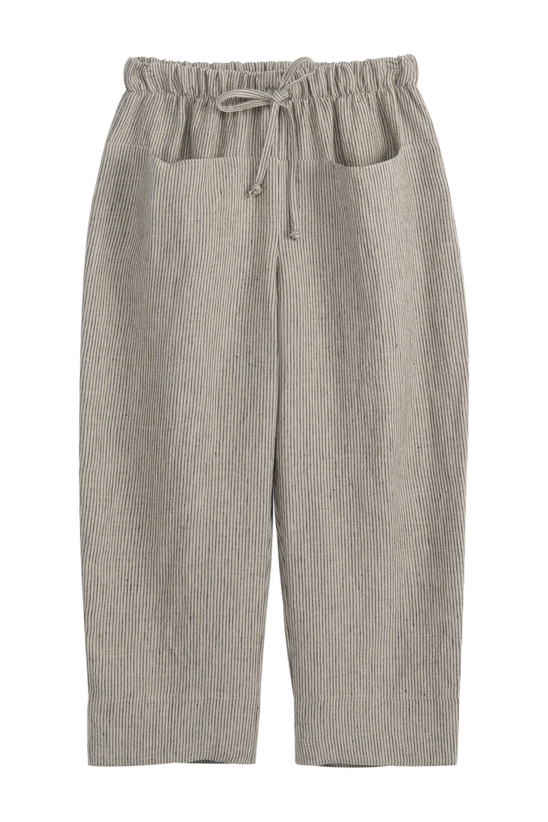 Bypias casual linen joggers, pinstripe