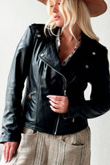 Calluna leather jacket, black