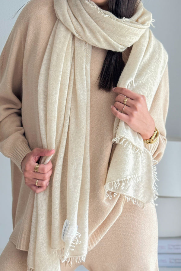 Cashmere love scarf, beige