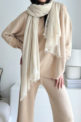 Cashmere love scarf, beige