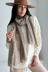 Cashmere love scarf, taupe