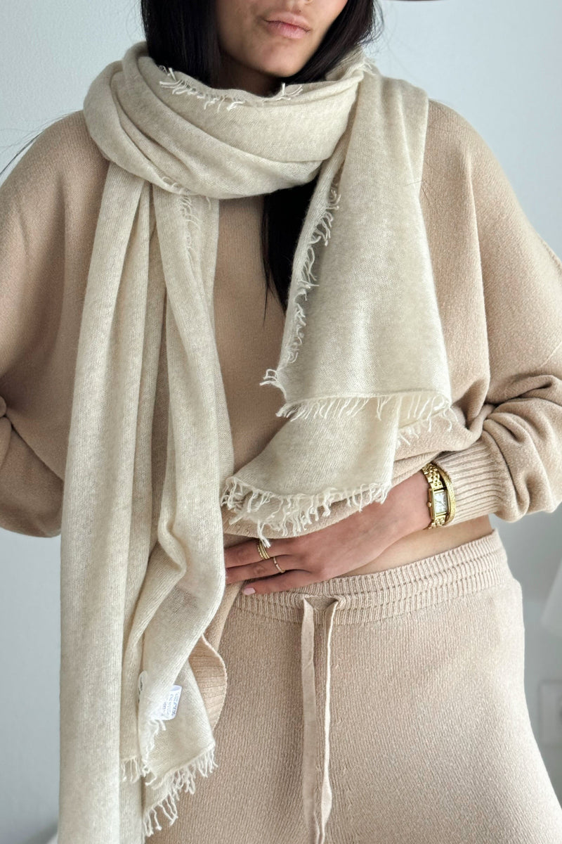 Cashmere love scarf, beige