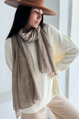 Cashmere love scarf, taupe