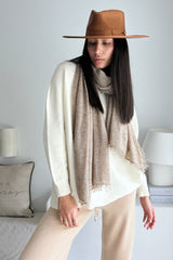 Cashmere love scarf, taupe
