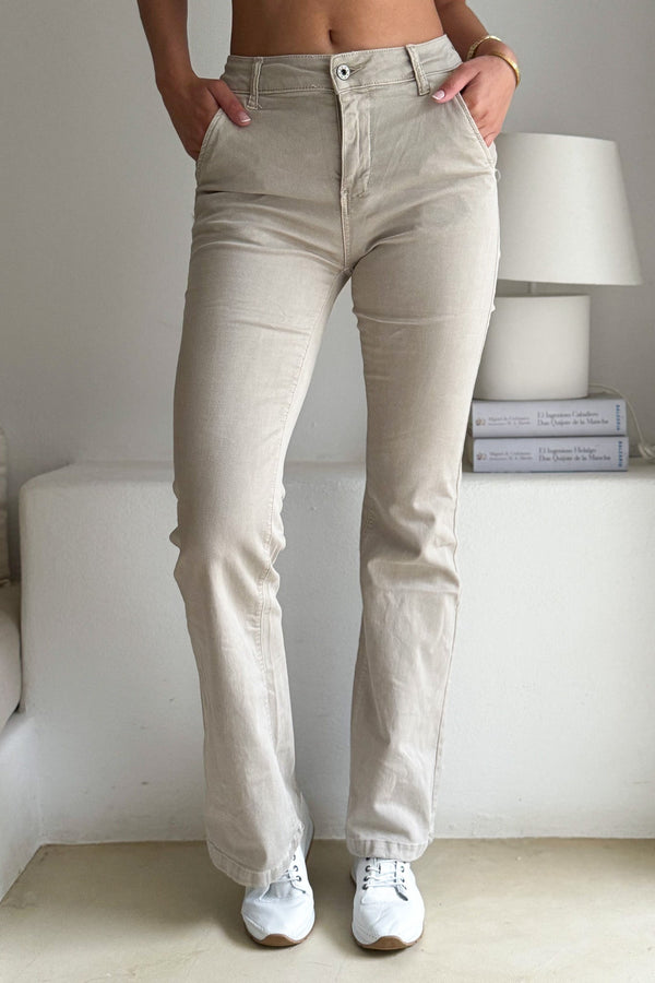 Casual Bootcut jeans, beige