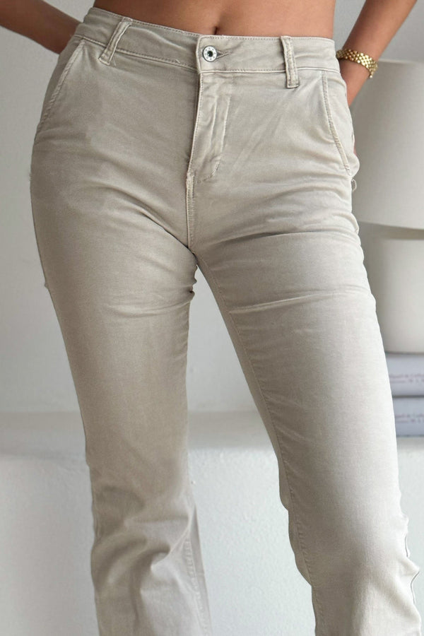 Casual Bootcut jeans, beige