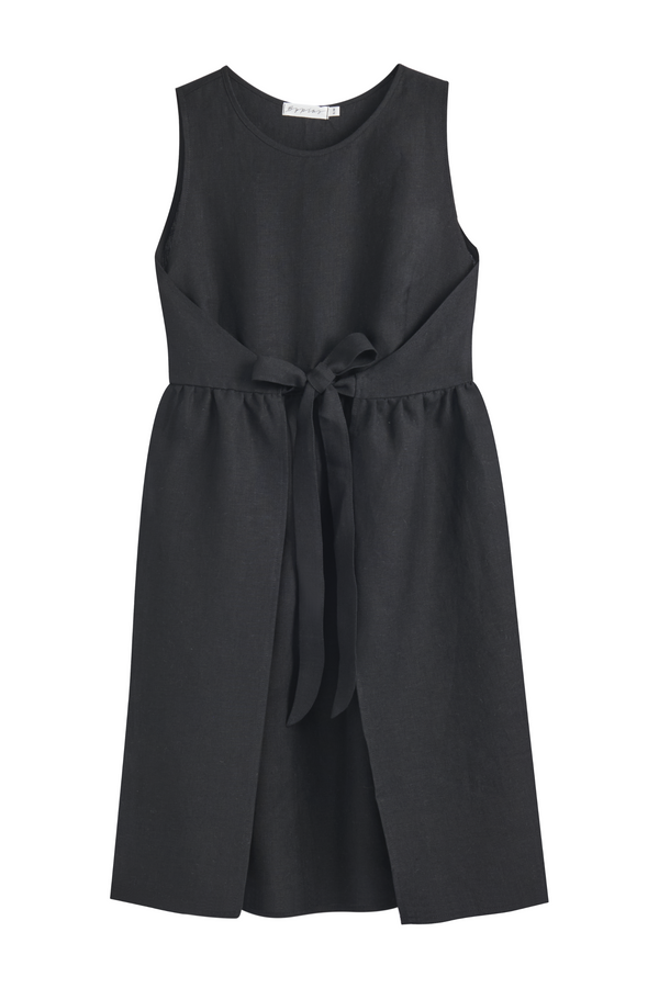 Cecilia linen dress, black