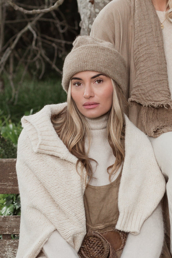 Chamonix alpakka beanie, beige