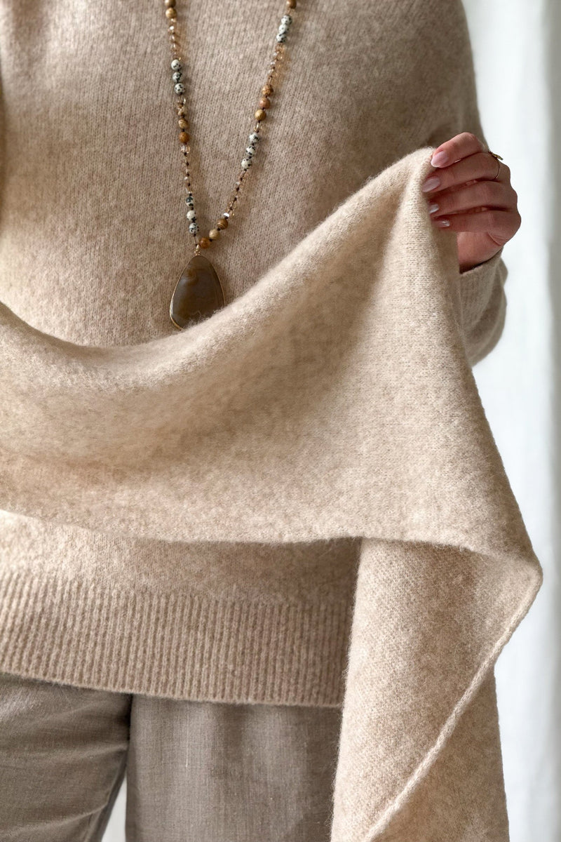 Chamonix alpaca scarf, beige