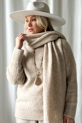 Chamonix alpaca scarf, beige