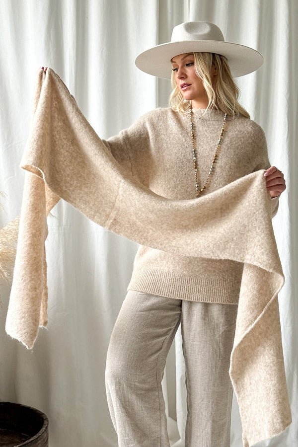 Chamonix alpaca scarf, beige