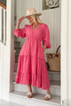 Charly pellavamekko, bubble pink