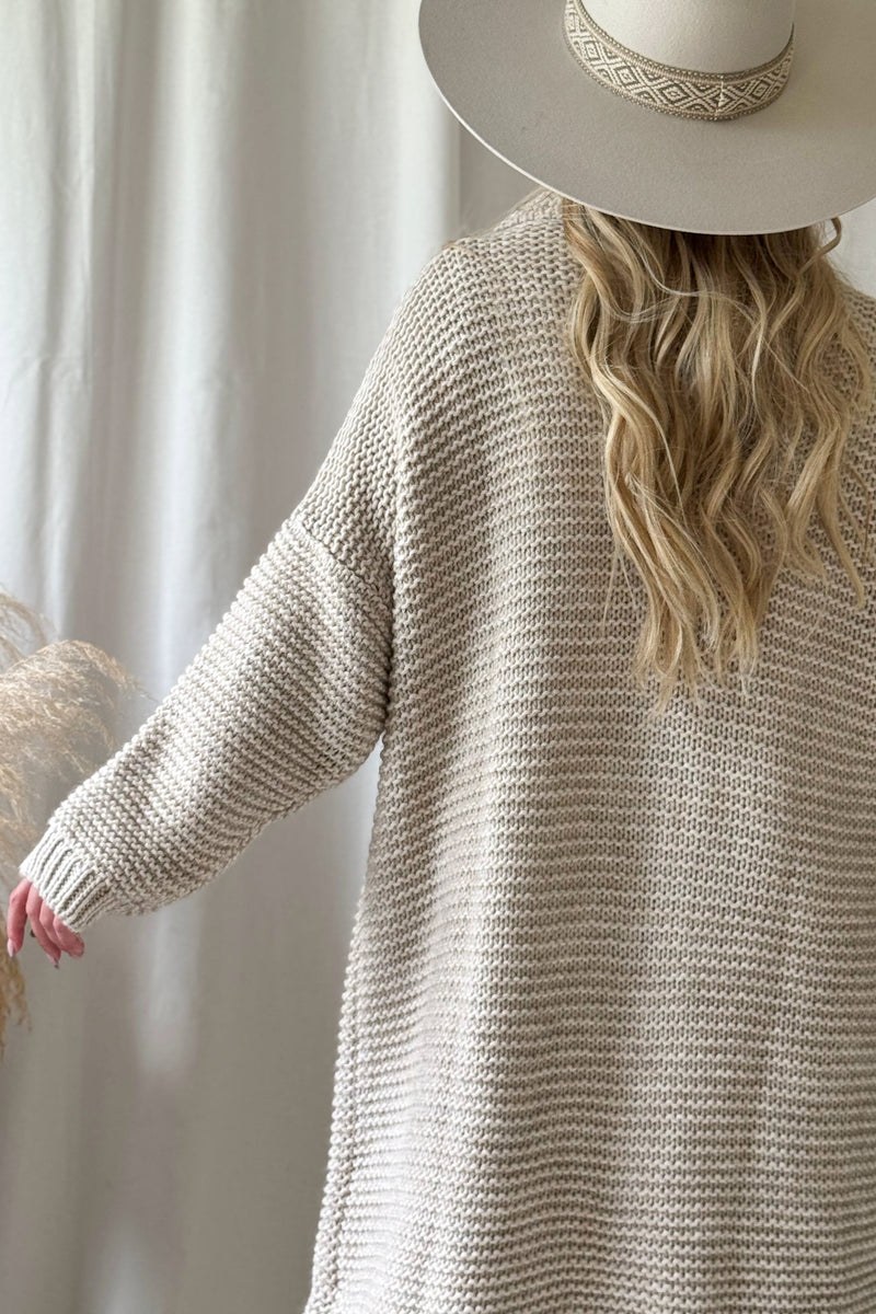 Chunky dream neuletakki, beige