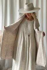 Chunky dream neuletakki, beige