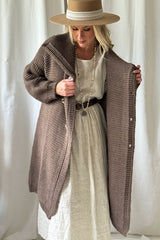 Chunky dream neuletakki, taupe