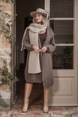 Chunky dream neuletakki, taupe