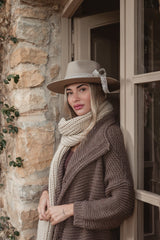 Chunky dream neuletakki, taupe