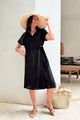 Claire linen dress, black