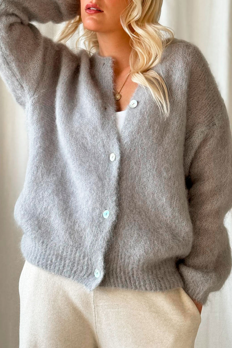 Cloudy cuddle cardigan, pearl grey